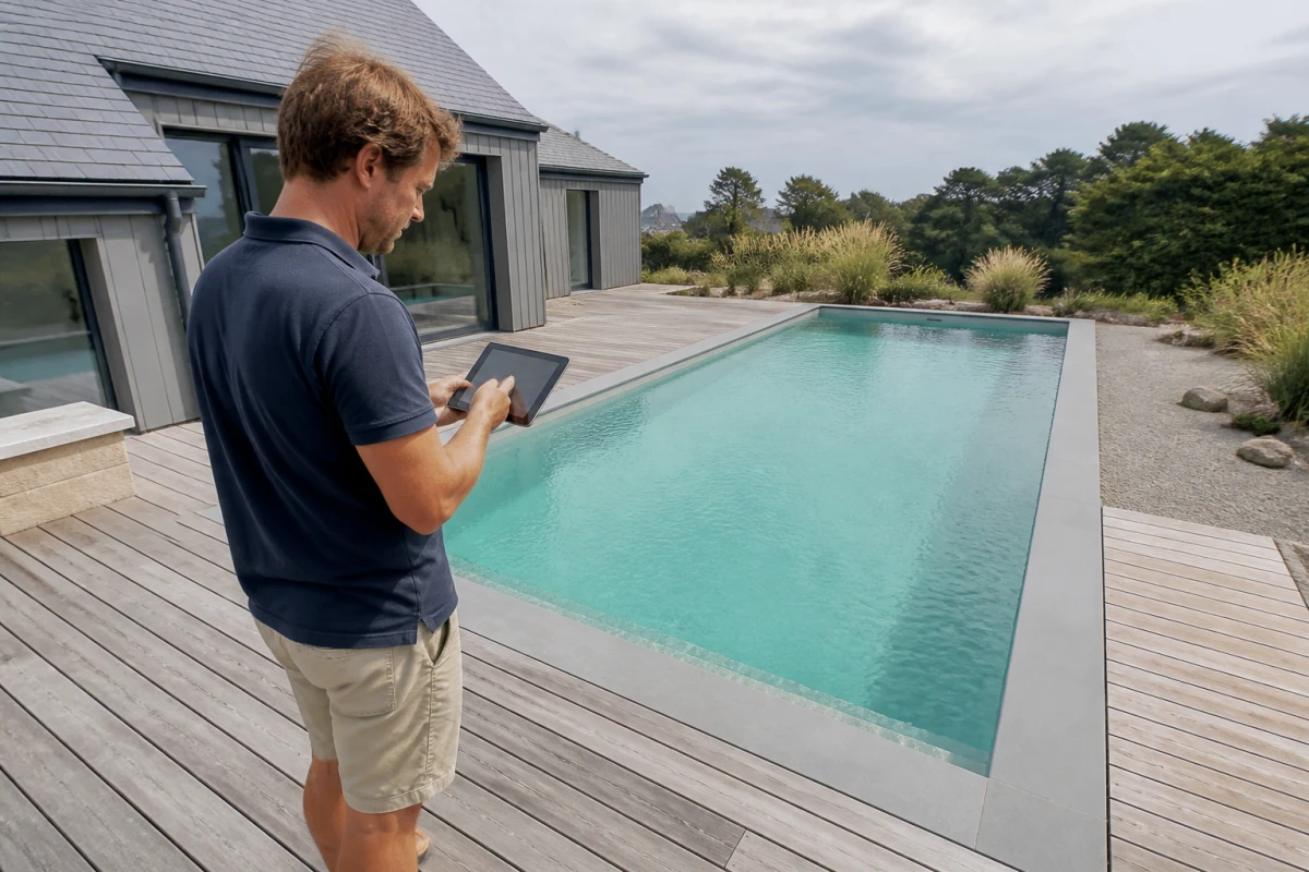 Piscine design moderne Bretagne